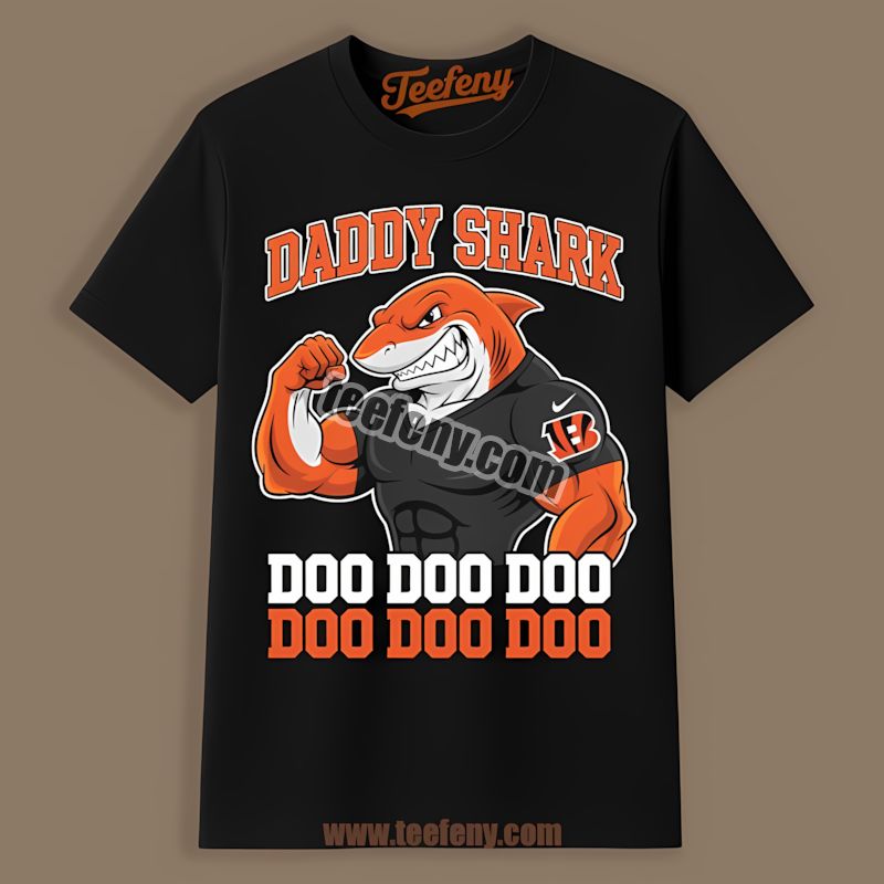 Cincinnati Bengals Daddy Shark Retro Shirt