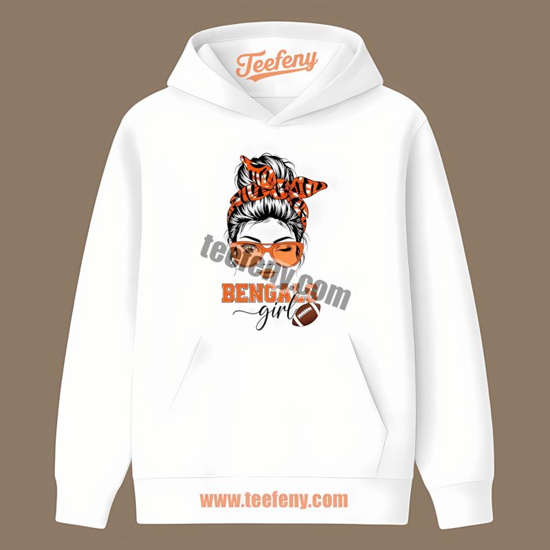 Cincinnati Bengals Girl Fan Hoodie For Adults Cincinnati Bengals Girl Fan Hoodie For Adults