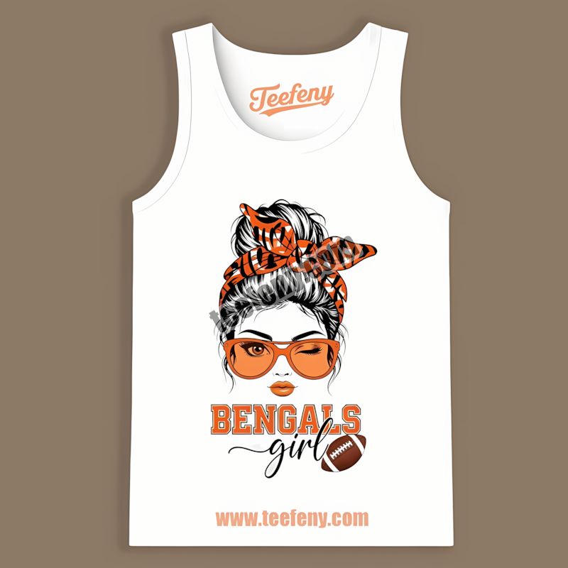 Cincinnati Bengals Girl Fan Tanktop For Adults Cincinnati Bengals Girl Fan Tanktop For Adults