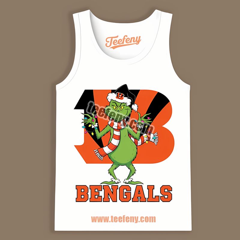 Cincinnati Bengals Grinch Christmas Tanktop For Adults Cincinnati Bengals Grinch Christmas Tanktop For Adults