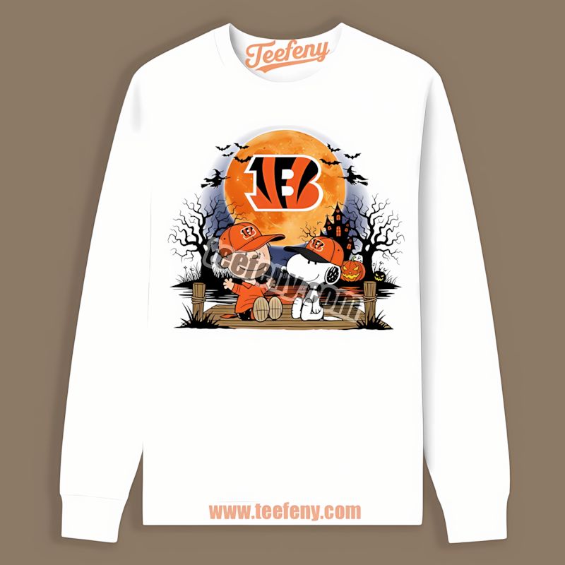 Cincinnati Bengals Halloween Charlie Brown Snoopy Classic Long Sleeve Cincinnati Bengals Halloween Charlie Brown Snoopy Classic Long Sleeve