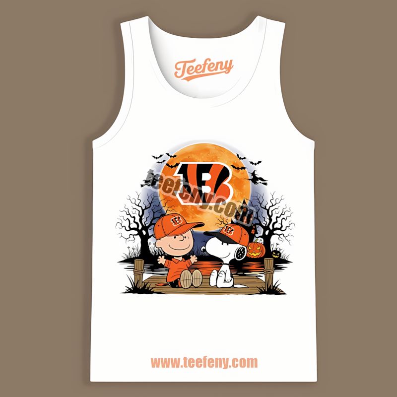 Cincinnati Bengals Halloween Charlie Brown Snoopy Classic Tanktop Cincinnati Bengals Halloween Charlie Brown Snoopy Classic Tanktop