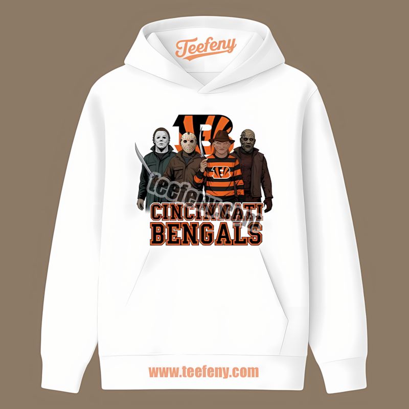 Cincinnati Bengals Halloween Horror Killers Retro Hoodie Cincinnati Bengals Halloween Horror Killers Retro Hoodie