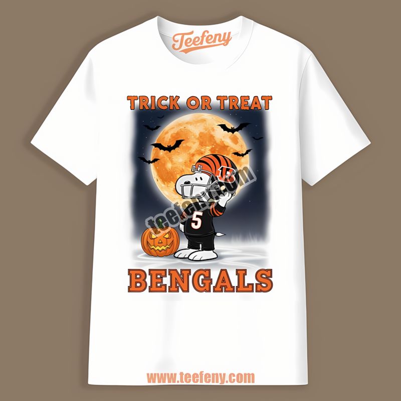 Cincinnati Bengals Halloween Snoopy Trick Or Treat Shirt
