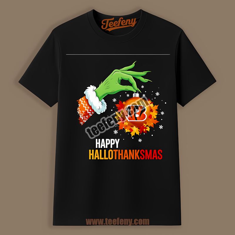 Cincinnati Bengals Happy Hallothanksmas Trendy Shirt