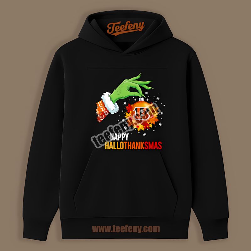 Cincinnati Bengals Happy Hallothanksmas Trendy Hoodie Cincinnati Bengals Happy Hallothanksmas Trendy Hoodie