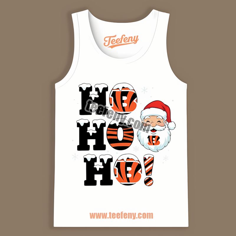 Cincinnati Bengals Ho Ho Ho Santa Christmas Tanktop Cincinnati Bengals Ho Ho Ho Santa Christmas Tanktop