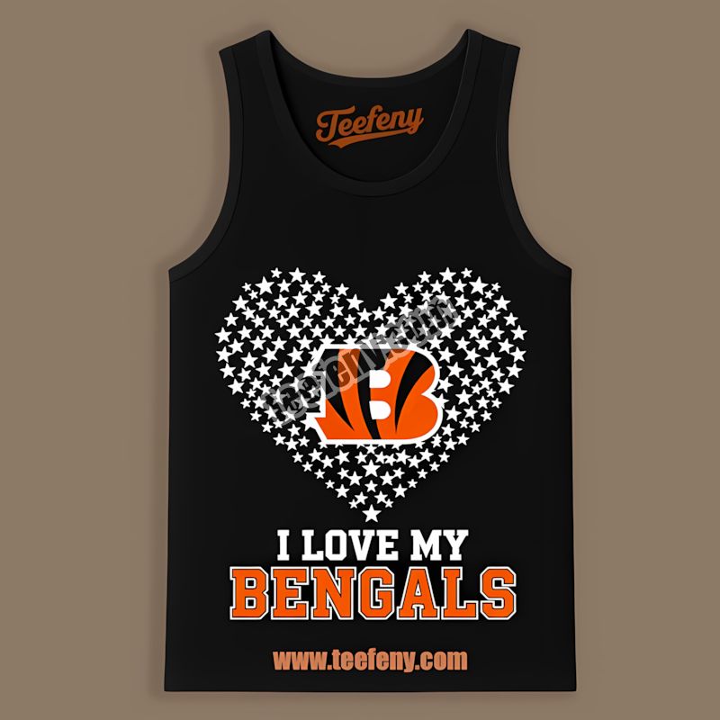 Cincinnati Bengals I Love My Bengals Heart Classic Tanktop Cincinnati Bengals I Love My Bengals Heart Classic Tanktop