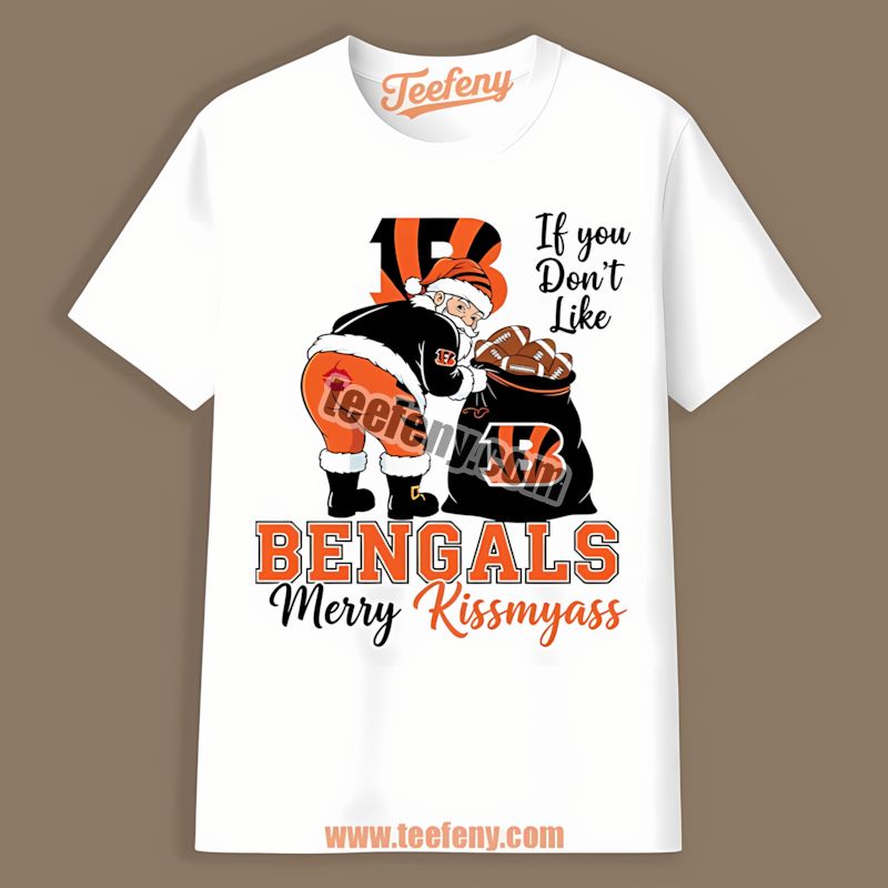 Cincinnati Bengals Merry Kissmyass Santa Funny Shirt