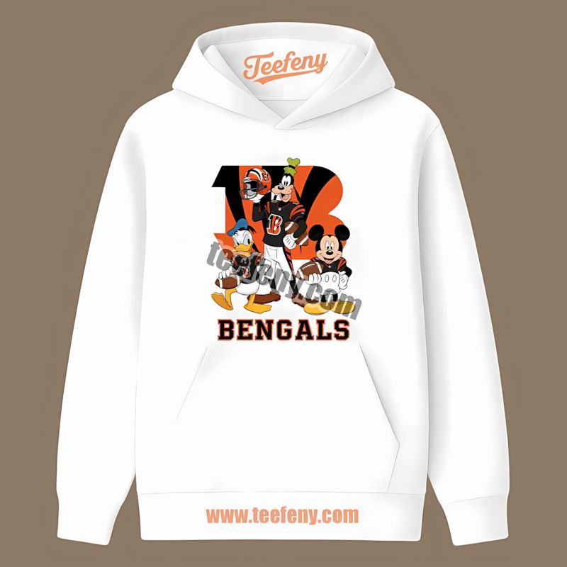 Cincinnati Bengals Mickey Donald Goofy Disney Characters Hoodie Cincinnati Bengals Mickey Donald Goofy Disney Characters Hoodie