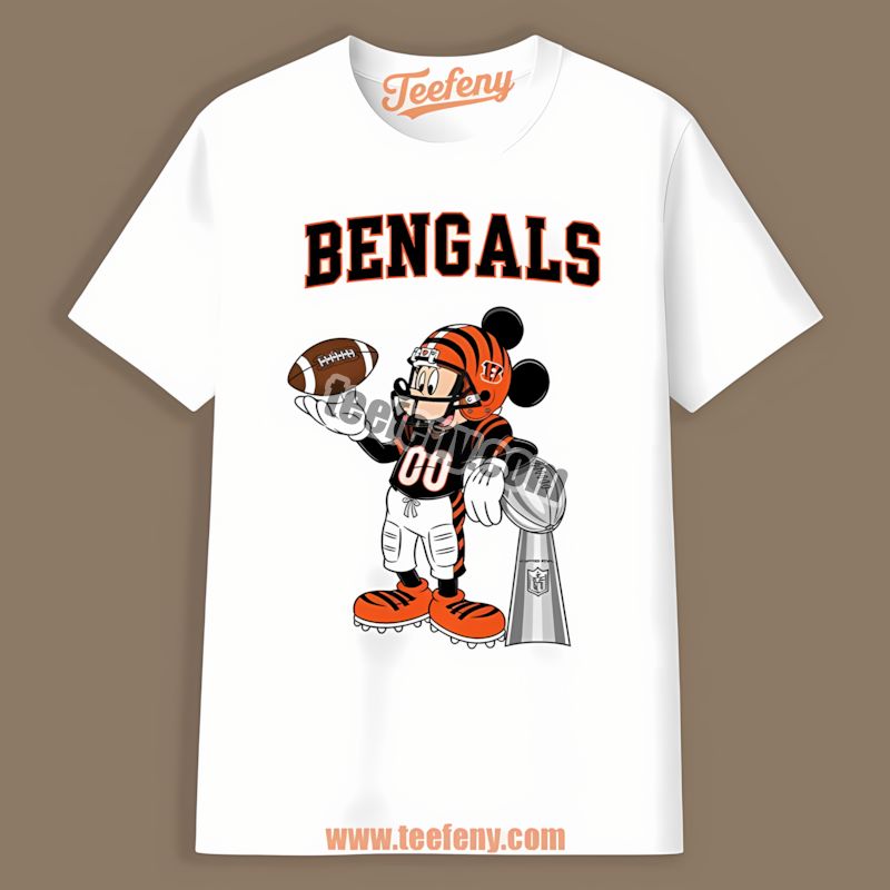Cincinnati Bengals Minnie Mouse Breast Cancer Awareness Shirt
