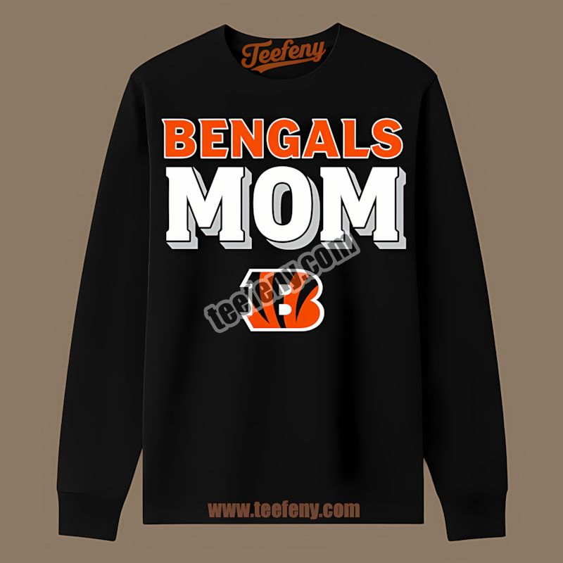 Cincinnati Bengals Mom Trendy Long Sleeve Cincinnati Bengals Mom Trendy Long Sleeve