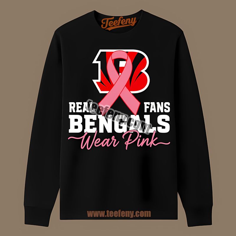 Cincinnati Bengals Real Fans Wear Pink Vintage Long Sleeve Cincinnati Bengals Real Fans Wear Pink Vintage Long Sleeve