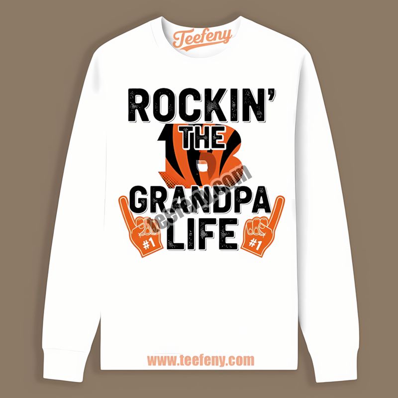 Cincinnati Bengals Rockin The Grandpa Life Retro Long Sleeve Cincinnati Bengals Rockin The Grandpa Life Retro Long Sleeve