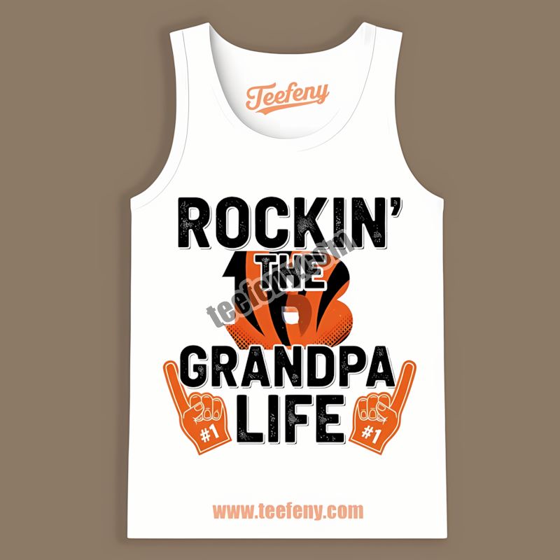 Cincinnati Bengals Rockin The Grandpa Life Retro Tanktop Cincinnati Bengals Rockin The Grandpa Life Retro Tanktop