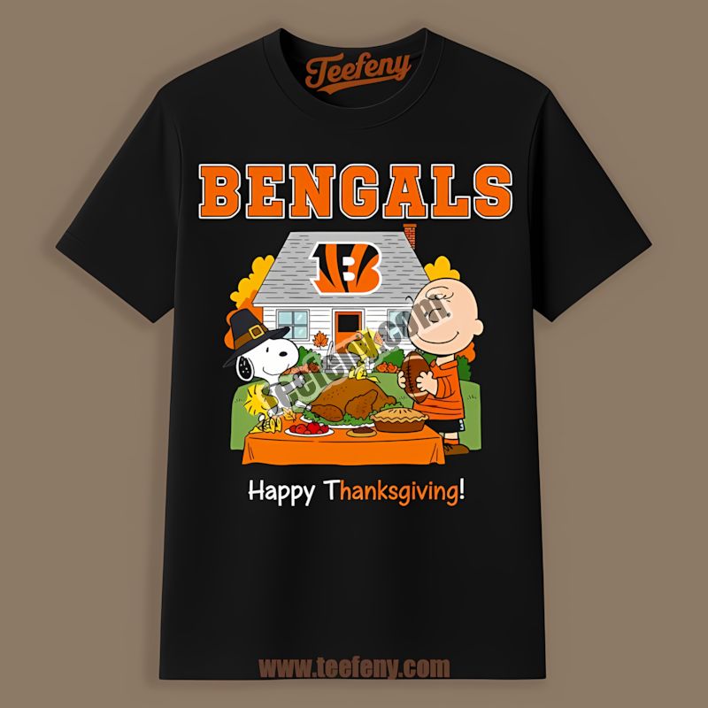 Cincinnati Bengals Snoopy Thanksgiving Retro Shirt