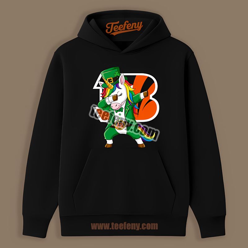 Cincinnati Bengals St Patricks Day Dabbing Unicorn Trendy Hoodie Cincinnati Bengals St Patricks Day Dabbing Unicorn Trendy Hoodie