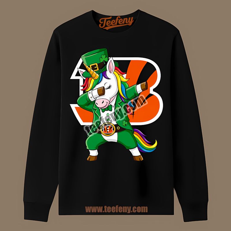 Cincinnati Bengals St Patricks Day Dabbing Unicorn Trendy Long Sleeve Cincinnati Bengals St Patricks Day Dabbing Unicorn Trendy Long Sleeve