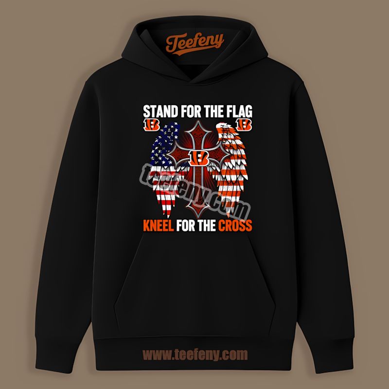 Cincinnati Bengals Stand For The Flag Kneel For The Cross Vintage Hoodie Cincinnati Bengals Stand For The Flag Kneel For The Cross Vintage Hoodie