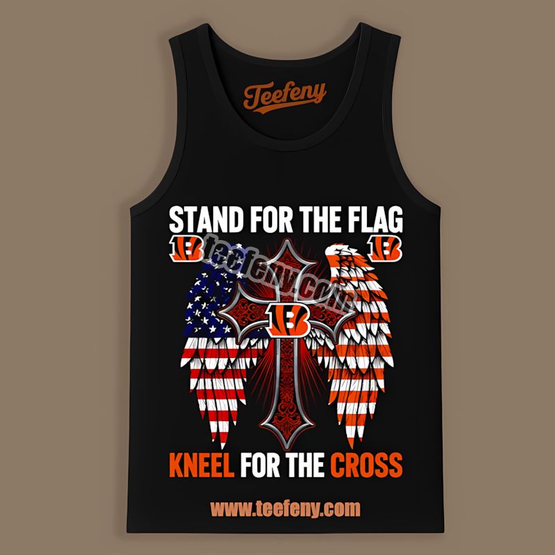 Cincinnati Bengals Stand For The Flag Kneel For The Cross Vintage Tanktop Cincinnati Bengals Stand For The Flag Kneel For The Cross Vintage Tanktop