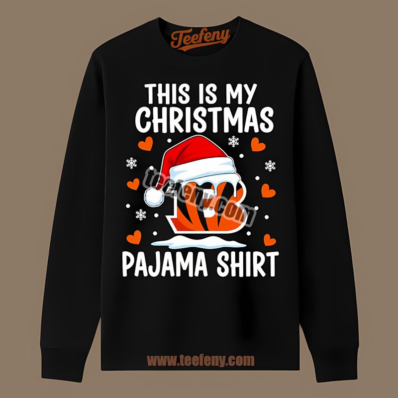 Cincinnati Bengals This Is My Christmas Pajama Long Sleeve Unisex Cincinnati Bengals This Is My Christmas Pajama Long Sleeve Unisex