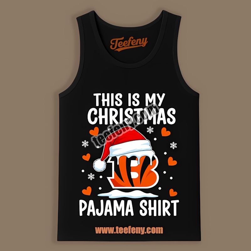 Cincinnati Bengals This Is My Christmas Pajama Tanktop Unisex Cincinnati Bengals This Is My Christmas Pajama Tanktop Unisex