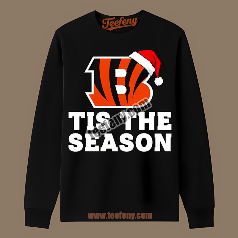Cincinnati Bengals Tis The Season Christmas Long Sleeve For Adults Cincinnati Bengals Tis The Season Christmas Long Sleeve For Adults