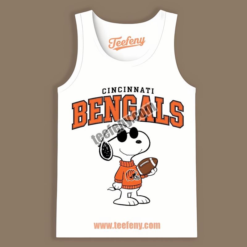 Cincinnati Bengals Vs Cool Snoopy Color Tanktop Cincinnati Bengals Vs Cool Snoopy Color Tanktop