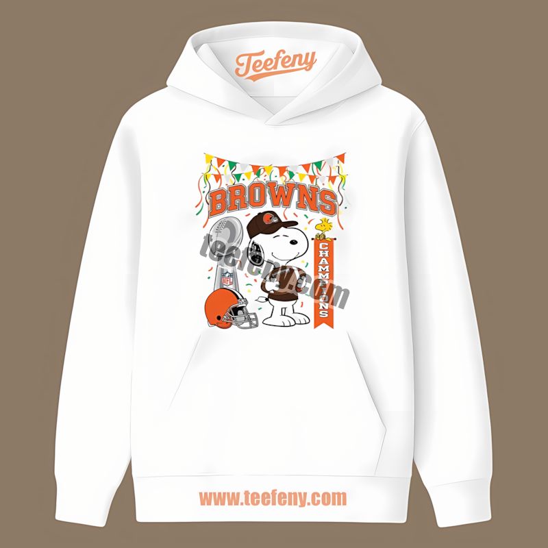 Cleveland Browns Champions Snoopy Celebration Classic Hoodie Cleveland Browns Champions Snoopy Celebration Classic Hoodie