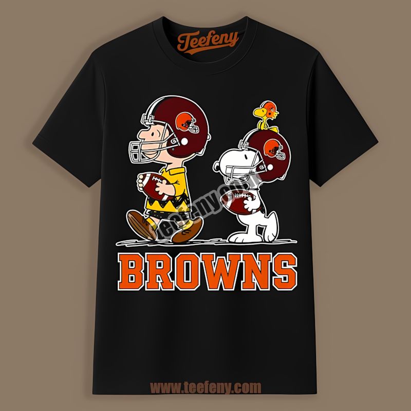 Cleveland Browns Charlie Brown Snoopy Play Together Shirt