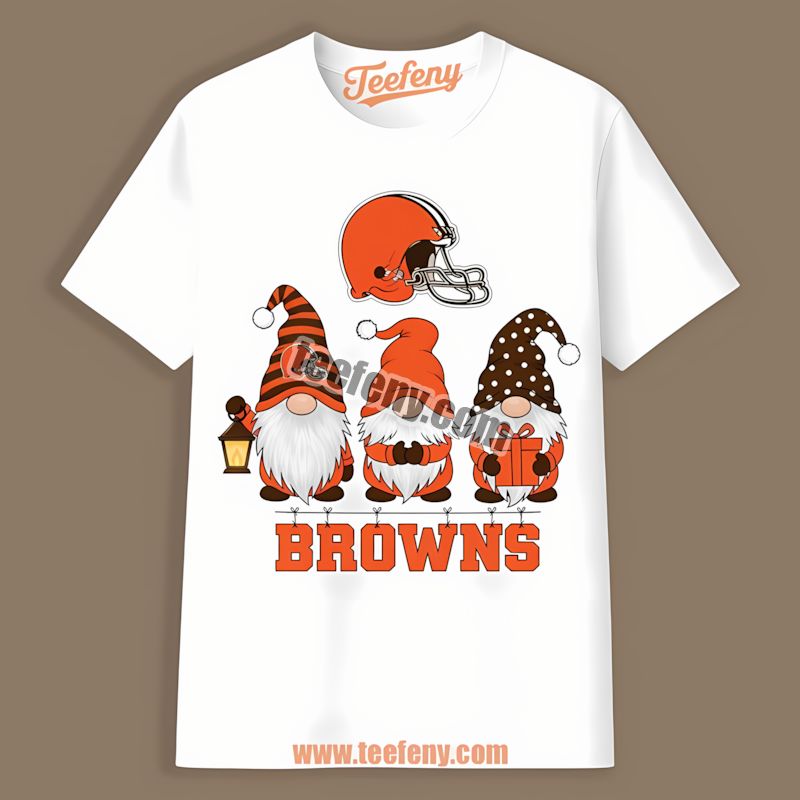 Cleveland Browns Christmas Gnomes Vintage Holiday Shirt