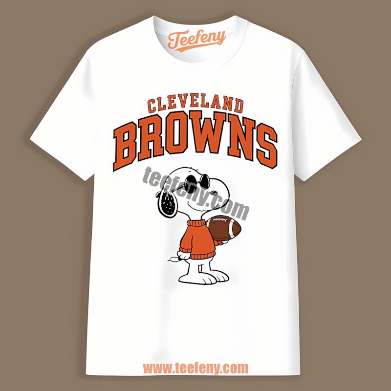 Cleveland Browns Cool Snoopy Vs Design Adults Shirt