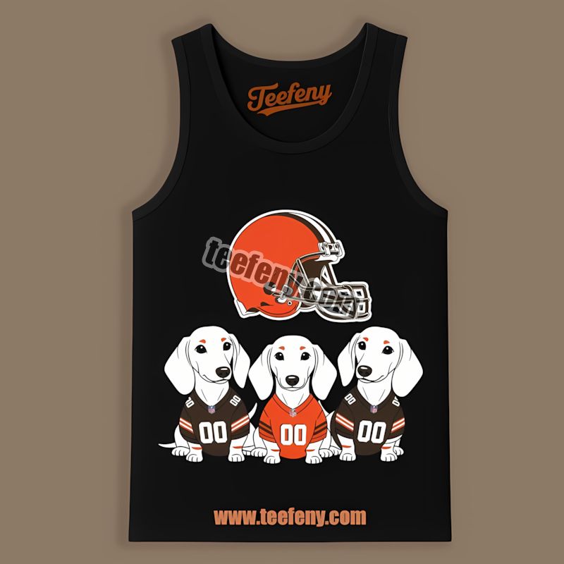 Cleveland Browns Dachshund Dogs Pet Lovers Retro Tanktop Cleveland Browns Dachshund Dogs Pet Lovers Retro Tanktop