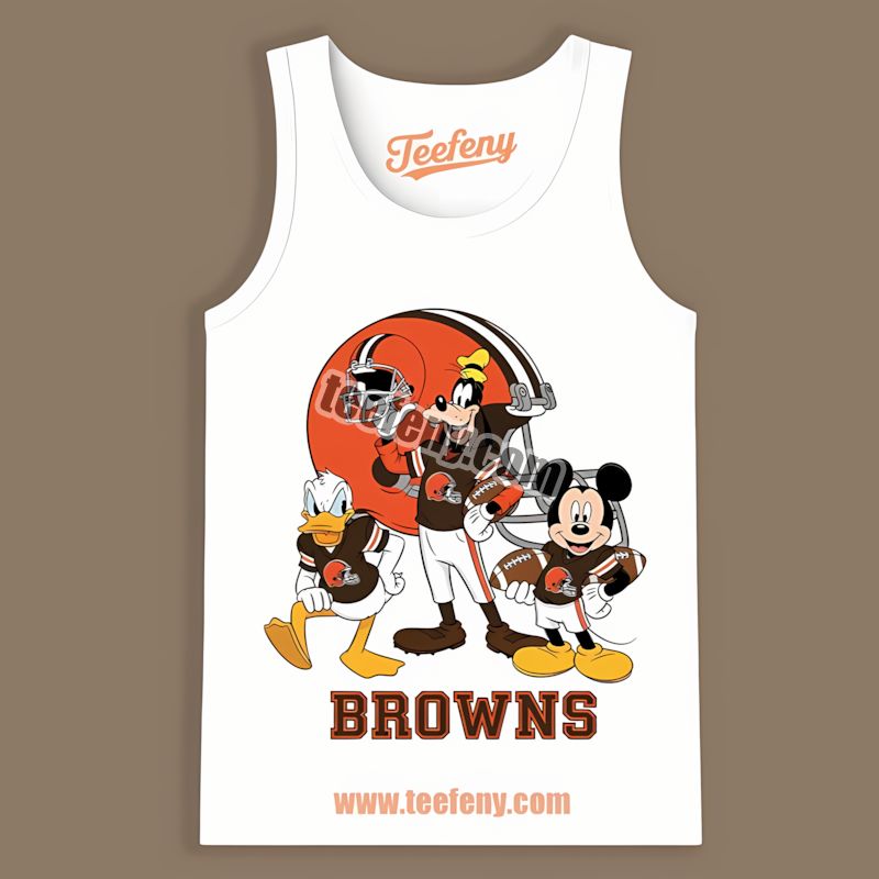 Cleveland Browns Disney Mickey Donald Goofy Unisex Tanktop Cleveland Browns Disney Mickey Donald Goofy Unisex Tanktop
