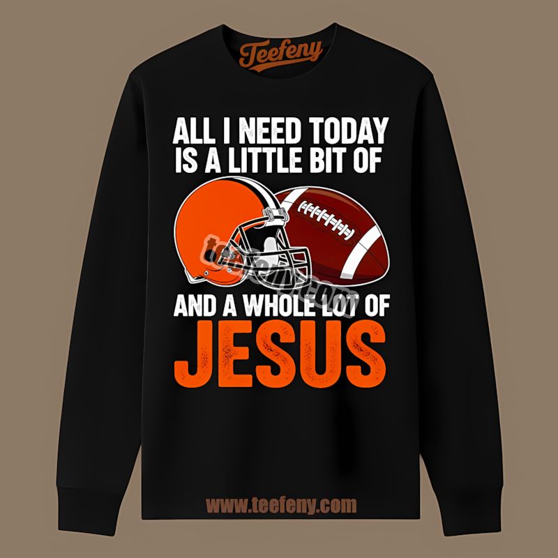 Cleveland Browns Football And Jesus Faith Regular Long Sleeve Cleveland Browns Football And Jesus Faith Regular Long Sleeve