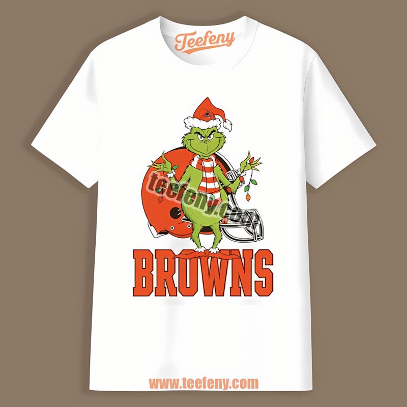 Cleveland Browns Grinch Christmas Holiday Vintage Shirt