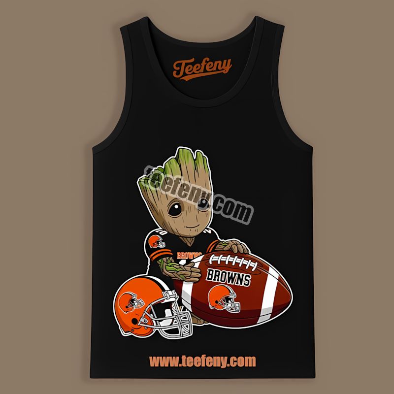 Cleveland Browns Groot Marvel Football Graphic Tanktop Cleveland Browns Groot Marvel Football Graphic Tanktop