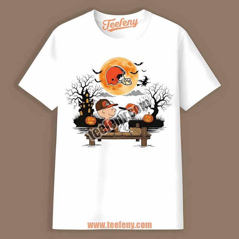 Cleveland Browns Halloween Charlie Brown Snoopy Shirt