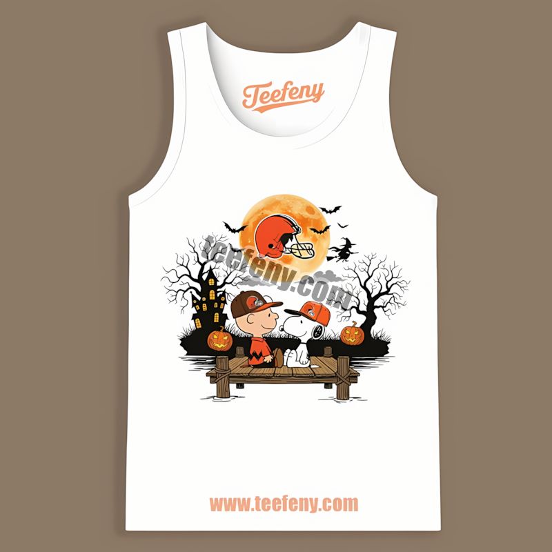 Cleveland Browns Halloween Charlie Brown Snoopy Tanktop Cleveland Browns Halloween Charlie Brown Snoopy Tanktop