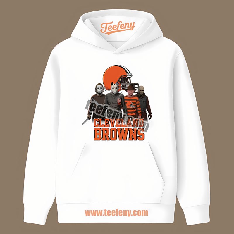 Cleveland Browns Halloween Horror Killers Vintage Hoodie Cleveland Browns Halloween Horror Killers Vintage Hoodie