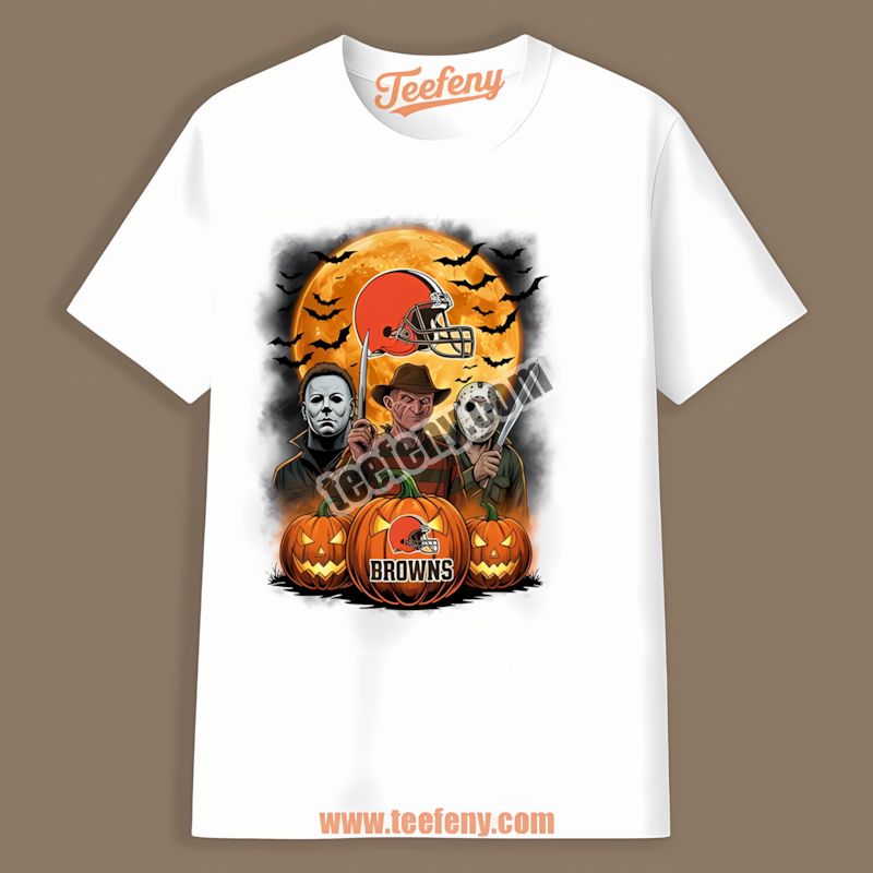 Cleveland Browns Halloween Jason Freddy Michael Classic Shirt