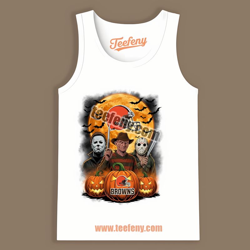 Cleveland Browns Halloween Jason Freddy Michael Classic Tanktop Cleveland Browns Halloween Jason Freddy Michael Classic Tanktop