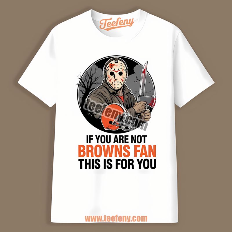 Cleveland Browns Halloween Jason Voorhees Adults Shirt