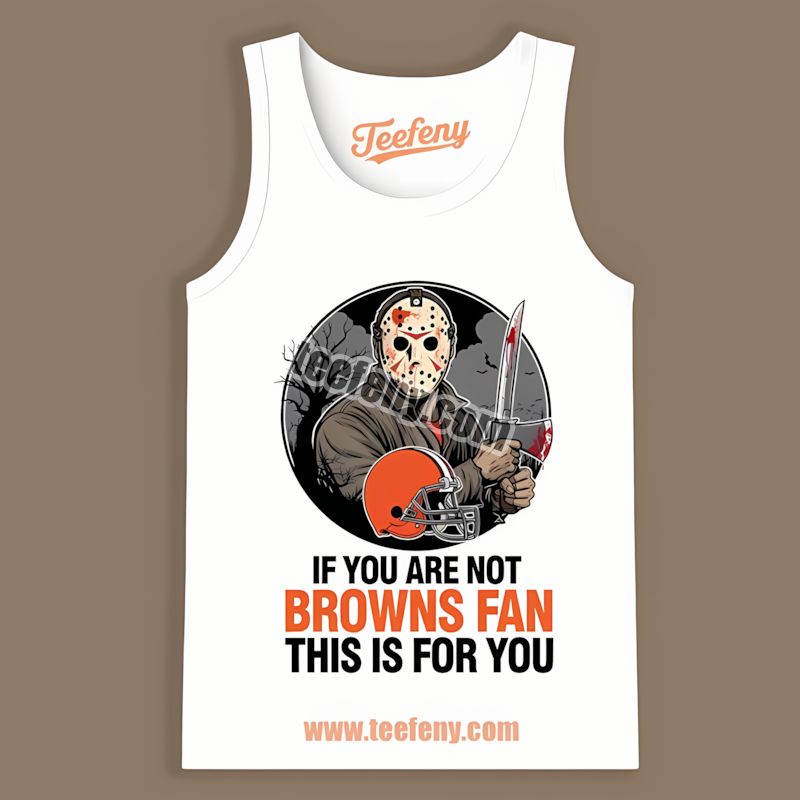 Cleveland Browns Halloween Jason Voorhees Adults Tanktop Cleveland Browns Halloween Jason Voorhees Adults Tanktop