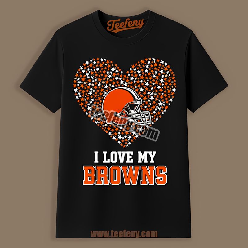 Cleveland Browns I Love My Browns Heart Regular Shirt