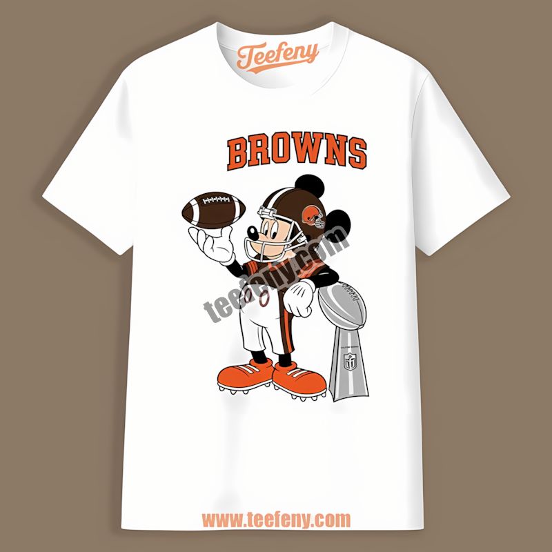 Cleveland Browns Mickey Super Bowl Football Color Shirt