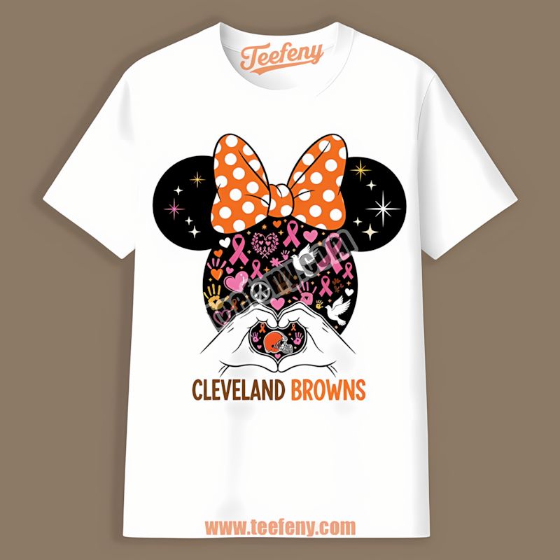 Cleveland Browns Minnie Breast Cancer Awareness Shirt