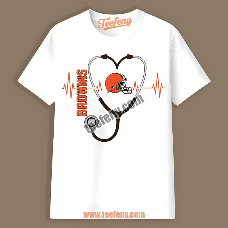 Cleveland Browns Nurse Heartbeat Graphic Unisex Shirt