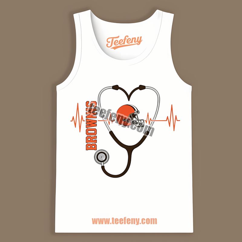 Cleveland Browns Nurse Heartbeat Graphic Unisex Tanktop Cleveland Browns Nurse Heartbeat Graphic Unisex Tanktop