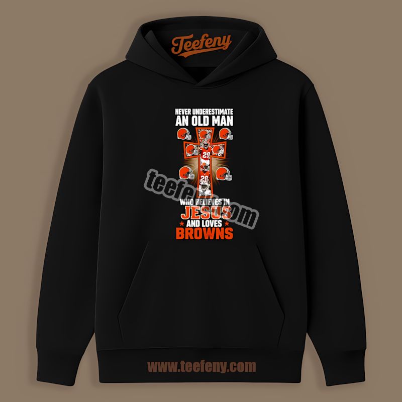 Cleveland Browns Old Man Jesus Believer Classic Hoodie Cleveland Browns Old Man Jesus Believer Classic Hoodie